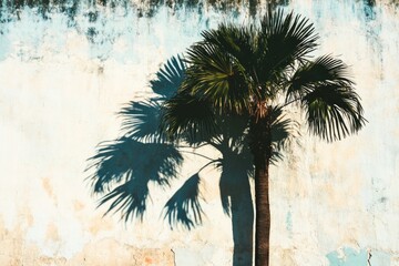 Palm Tree Shadow on Wall
