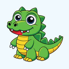 Crocodile cartoon vector illustration style design