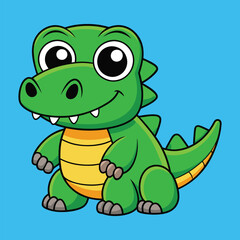 Crocodile cartoon vector illustration style design