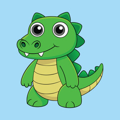 Crocodile cartoon vector illustration style design