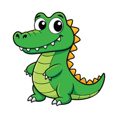 Crocodile cartoon vector illustration style design
