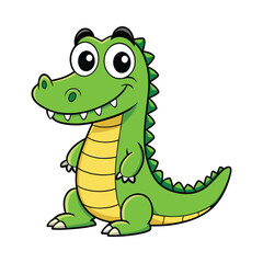 Crocodile cartoon vector illustration style design