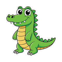 Crocodile cartoon vector illustration style design