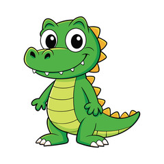 Fototapeta premium Crocodile cartoon vector illustration style design