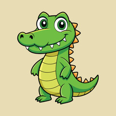 Crocodile cartoon vector illustration style design