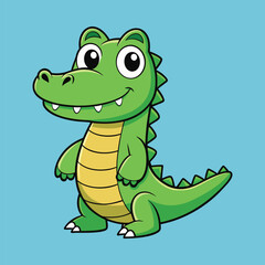 Crocodile cartoon vector illustration style design