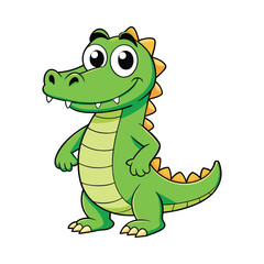 Fototapeta premium Crocodile cartoon vector illustration style design