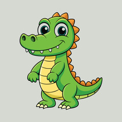 Crocodile cartoon vector illustration style design
