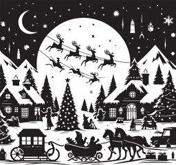 Christmas Silhouette Vector Illustration