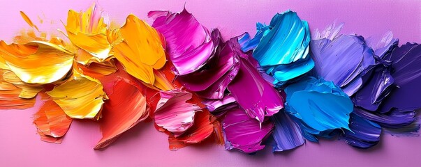 Expressive, abstract painting with bold brushstrokes and a vibrant color palette, contemporary, visual intensity