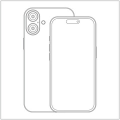 New Phone 16. Editable Stroke.