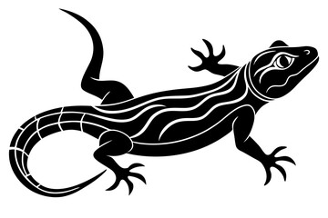 Lizard silhouette vector art .This is editable and printable vector eps file