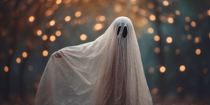 A Creative Representation of a Ghost in a Whimsical Style.