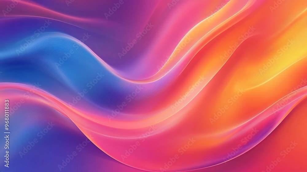 Poster vibrant gradient background with smoothly fading colors.