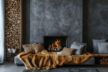Cozy Fireplace Living Room Retreat 
