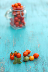 Preserved tomatoes in jar