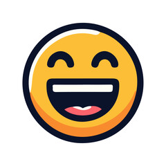 Obraz premium Smiley Face Emoji Vector Icon: High-Resolution, Versatile Icon for Digital and Graphic Design