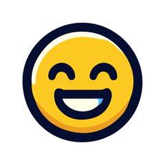 Fototapeta premium Smiley Face Emoji Vector Icon: High-Resolution, Versatile Icon for Digital and Graphic Design