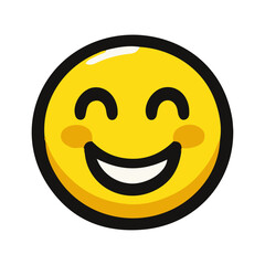 Fototapeta premium Smiley Face Emoji Vector Icon: High-Resolution, Versatile Icon for Digital and Graphic Design