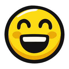 Fototapeta premium Smiley Face Emoji Vector Icon: High-Resolution, Versatile Icon for Digital and Graphic Design