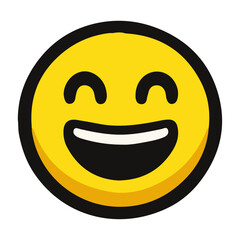 Fototapeta premium Smiley Face Emoji Vector Icon: High-Resolution, Versatile Icon for Digital and Graphic Design