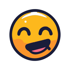 Smiley Face Emoji Vector Icon: High-Resolution, Versatile Icon for Digital and Graphic Design