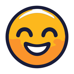 Fototapeta premium Smiley Face Emoji Vector Icon: High-Resolution, Versatile Icon for Digital and Graphic Design