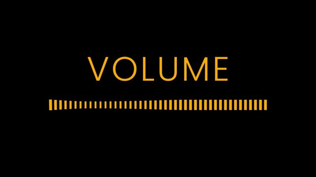 volume animation video effect on plain black background
