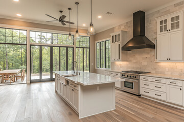 modern kitchen interior with kitchen