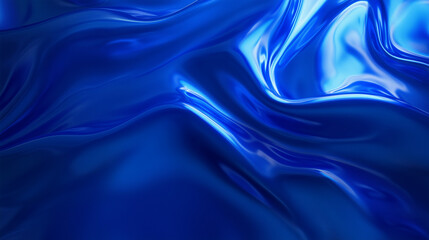 Obraz premium Blue background of a liquid surface texture