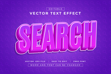 Vector search editable text effect style