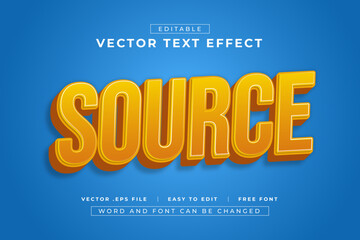 Vector source 3d editable text effect