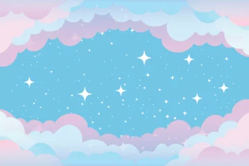 colorful sky, dream illustration, rainbow fantasy background