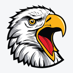 An eagle with a beak that says quot bald eagle quot
