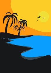 palm tree on the beach