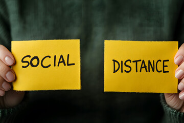 Social Distancing Saves Lives Reminder, Public Health and Safety Measures
