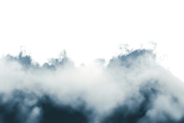 A scenic view of dense, white clouds against a clear, blue sky. Perfect for nature, weather, and background concepts.