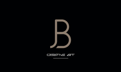 JB, BJ, J, B abstract letters logo monogram