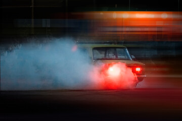Experience Dynamic Car Drift with stunning Smoke and Motion Blur Effects for added excitement