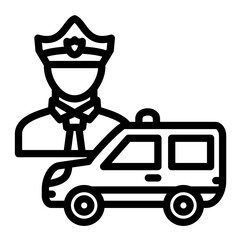 Patrol vector icon style