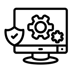 Security Audit vector icon style