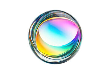 Abstract iridescent sphere with vibrant colors, representing a futuristic and modern aesthetic with a touch of digital artistry.