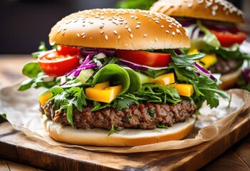 vibrant array quick service meal options featuring colorful dishes fresh ingredients fast dining experience, selection, cuisine, flavors, variety, plates