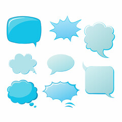 Speech bubbles collection on a isolated white background (21)