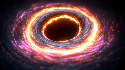 Obraz premium A mesmerizing cosmic scene featuring rotating purple light spirals among twinkling stars, creating an enchanting universe wallpaper that captivates the imagination.