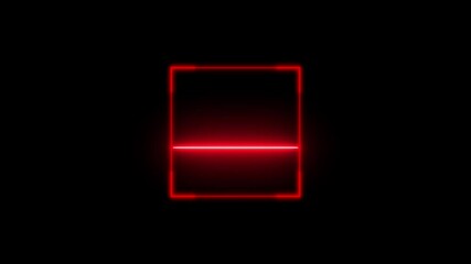 Scanning the QR code icon animation, QR code being scanning concept. lock secure security icon on black background.