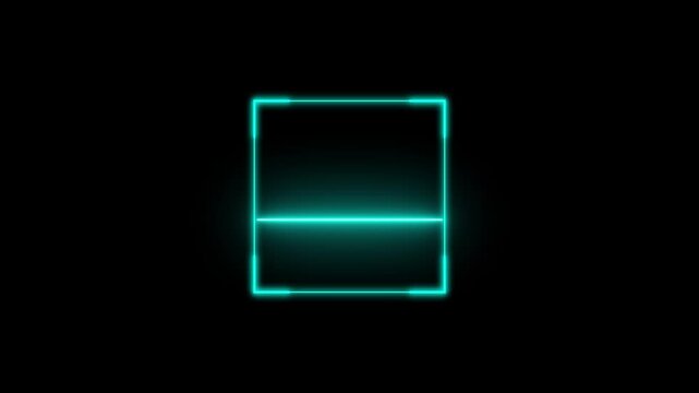 Scanning the QR code icon animation, QR code being scanning concept. lock secure security icon on black background.