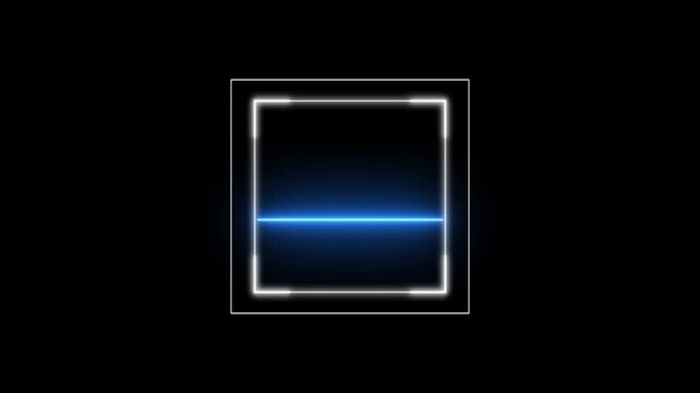 Scanning the QR code icon animation, QR code being scanning concept. lock secure security icon on black background.