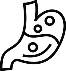 stomach health and medical icon