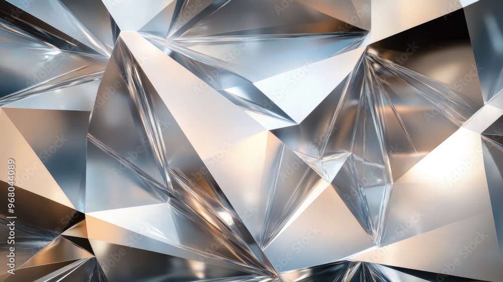 Aufkleber abstract geometric pattern made from overlapping crystal shapes, creating a modern and stylish visua